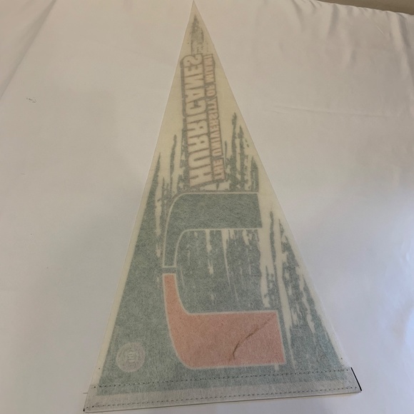 Vintage Wincraft University of Miami UMiami Hurricanes 30" Pennant Flag - Picture 9 of 12